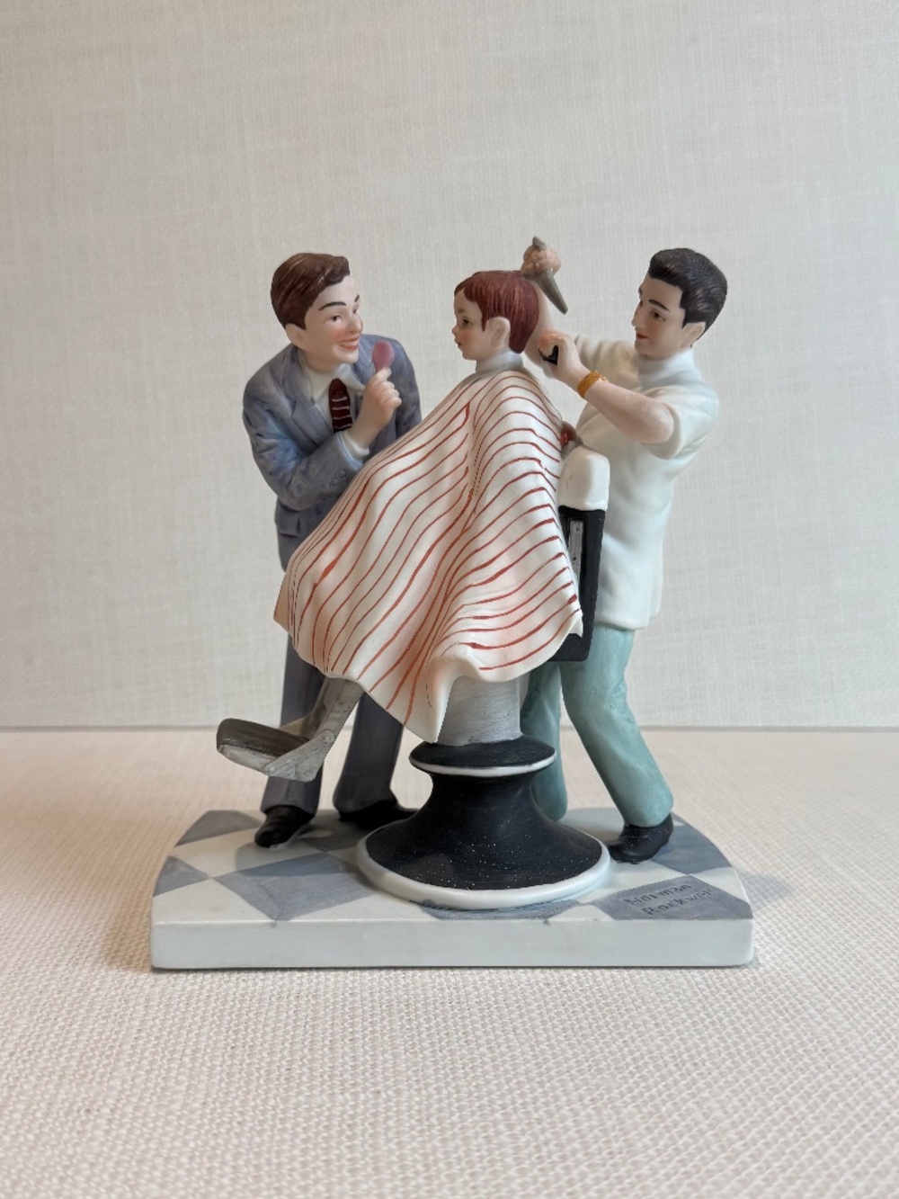 Norman Rockwell “The First Haircut” Figurine 1979 American Family Collection